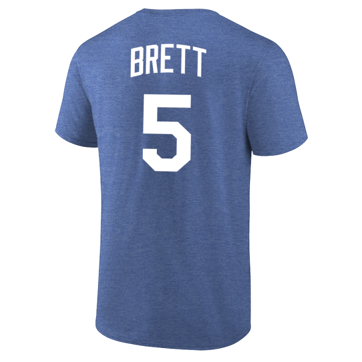 George Brett T-Shirt Kansas City Royals Player Name and Number Soft Jersey Tee