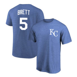 George Brett T-Shirt Kansas City Royals Player Name and Number Soft Jersey Tee