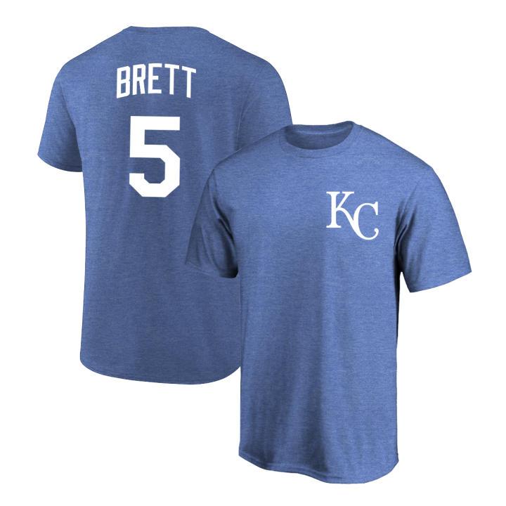 George Brett T-Shirt Kansas City Royals Player Name and Number Soft Jersey Tee
