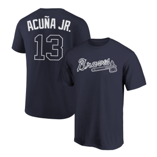 Ronald Acuna Jr. T-Shirt Atlanta Braves Player Name and Number Soft Jersey Tee