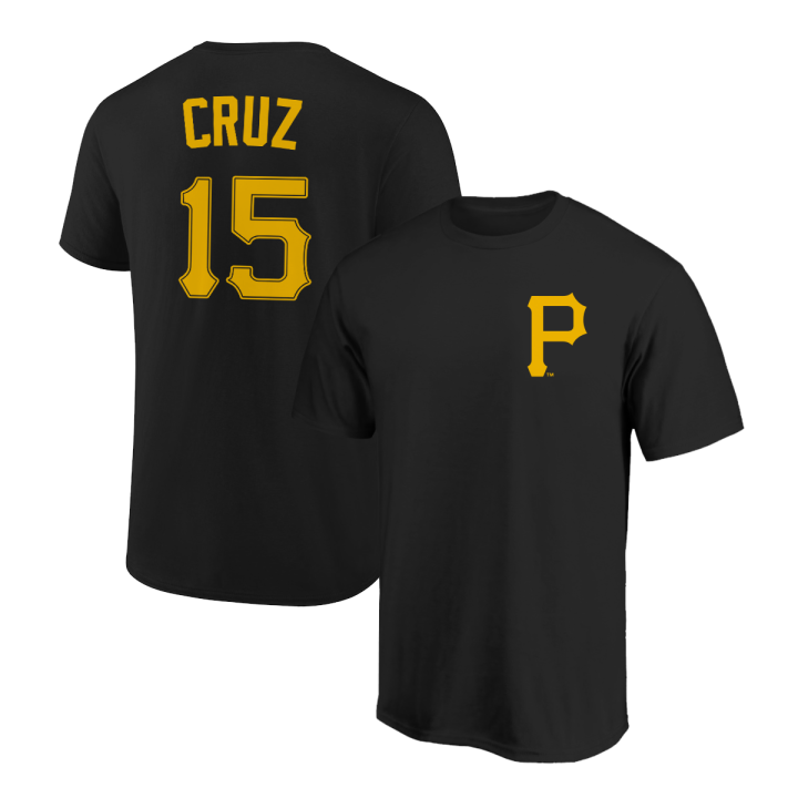 Oneil Cruz T-Shirt Pittsburgh Pirates Player Name and Number Soft Jersey Tee