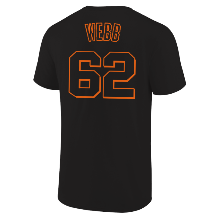 Logan Webb T-Shirt San Francisco Giants Player Name and Number Soft Jersey Tee