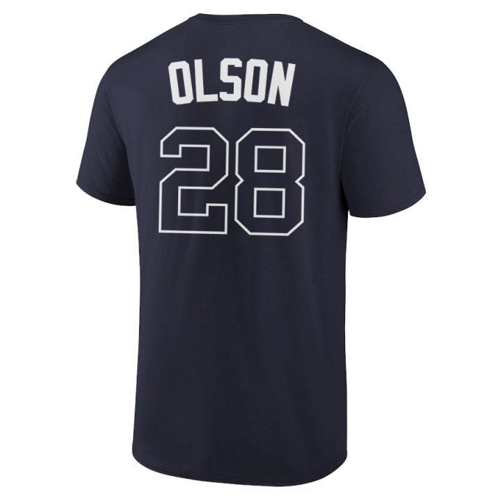 Matt Olson T-Shirt Atlanta Braves Player Name and Number Soft Jersey Tee