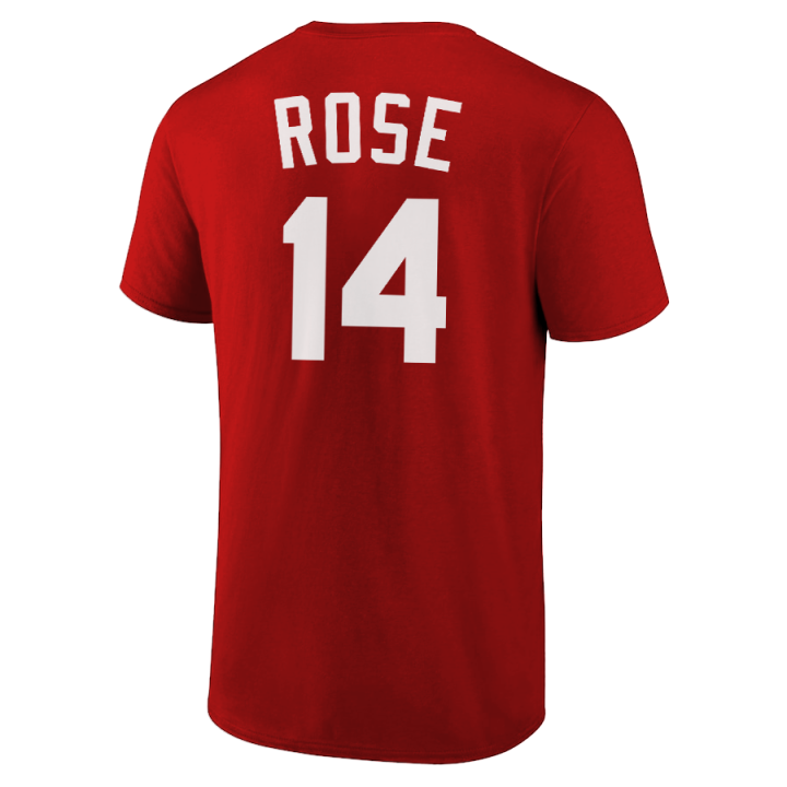 Pete Rose T-Shirt Cincinnati Reds Player Name and Number Soft Jersey Tee