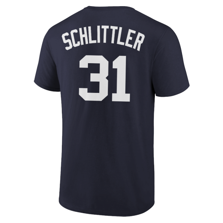 Cam Schlittler T-Shirt New York Yankees Player Name and Number Soft Jersey Tee