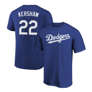 Clayton Kershaw T-Shirt Los Angeles Dodgers Player Name and Number Soft Jersey Tee