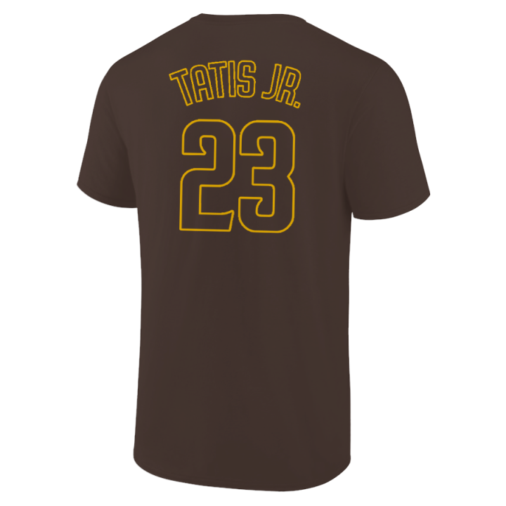 Fernando Tatis Jr. T-Shirt San Diego Padres Player Name and Number Soft Jersey Tee