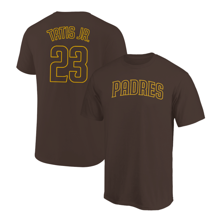 Fernando Tatis Jr. T-Shirt San Diego Padres Player Name and Number Soft Jersey Tee