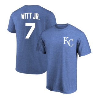 Bobby Witt Jr. T-Shirt Kansas City Royals Player Name and Number Soft Jersey Tee