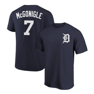 Kevin McGonigle T-Shirt Detroit Tigers Player Name and Number Soft Jersey Tee