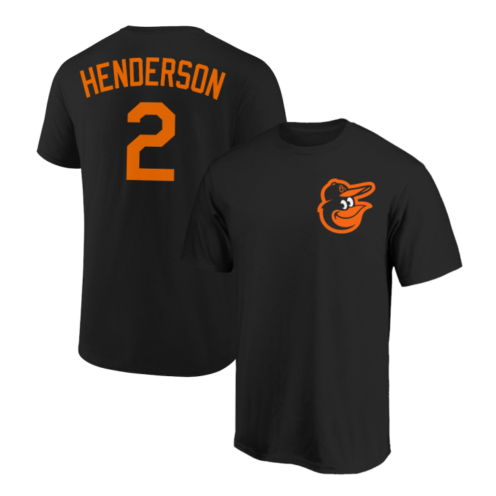 Gunnar Henderson T-Shirt Baltimore Orioles Player Name and Number Soft Jersey Tee