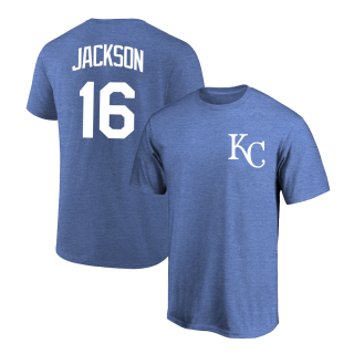 Bo Jackson T-Shirt Kansas City Royals Player Name and Number Soft Jersey Tee