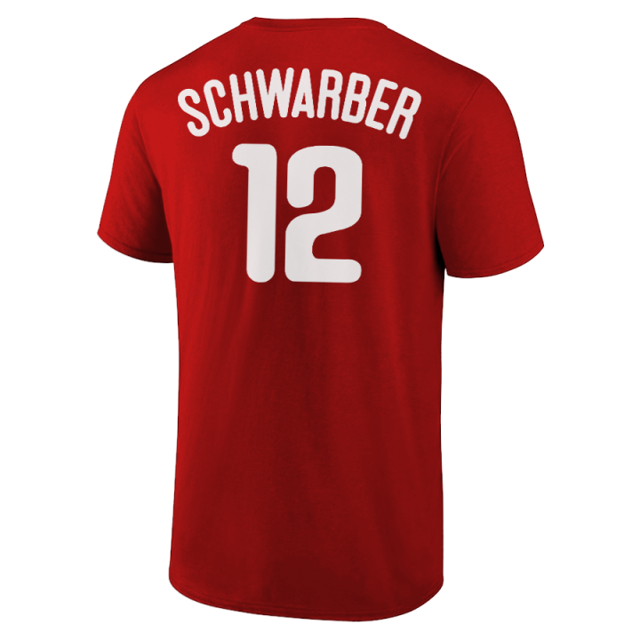 Kyle Schwarber T-Shirt Philadelphia Phillies Player Name and Number Soft Jersey Tee