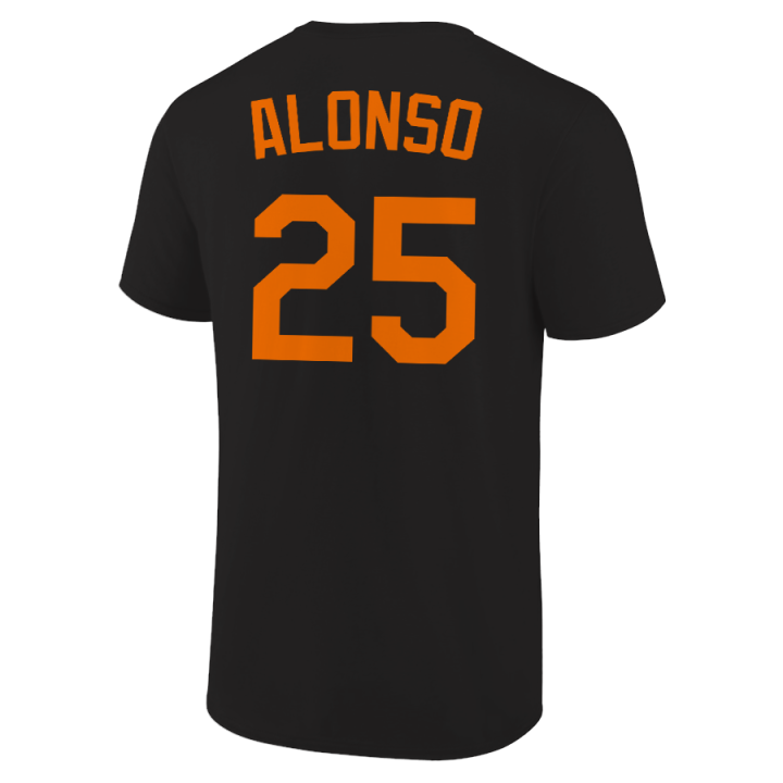Pete Alonso T-Shirt Baltimore Orioles Player Name and Number Soft Jersey Tee