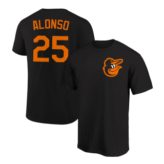 Pete Alonso T-Shirt Baltimore Orioles Player Name and Number Soft Jersey Tee