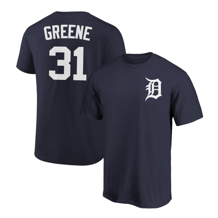 Riley Greene T-Shirt Detroit Tigers Player Name and Number Soft Jersey Tee
